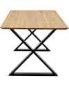 Стол Symphony Oak Cross Black 180x90cm