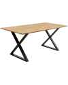 Стол Symphony Oak Cross Black 180x90cm