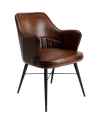 Стул с подлокотниками Rumba Leather Brown