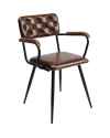 Стул с подлокотниками Salsa Leather Brown