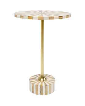 Приставной столик Domero Cirque Gold White Ø40cm