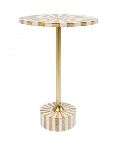 Приставной столик Domero Cirque Gold White Ø40cm