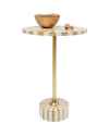 Приставной столик Domero Cirque Gold White Ø40cm