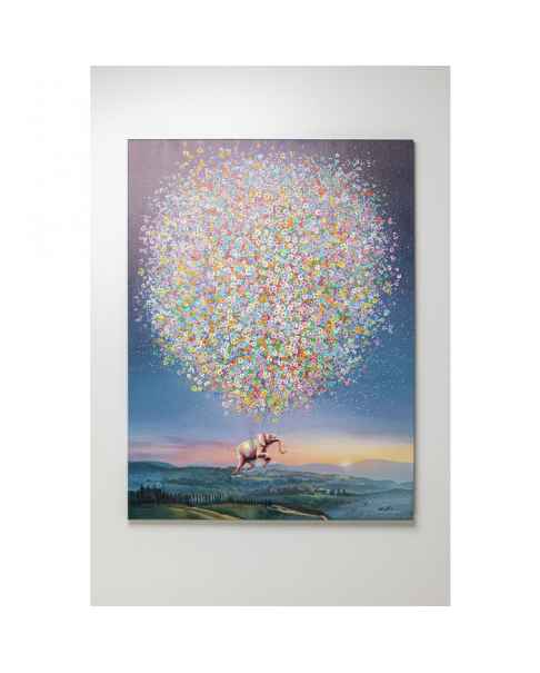 Картина Flying Elephant At Night 120x160cm