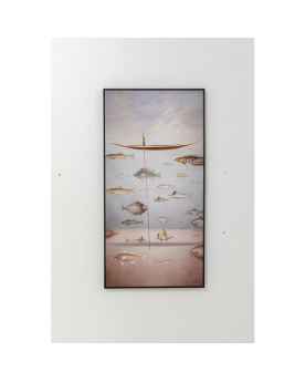 Картина в раме Cloud Fisherman Boat 60x120cm
