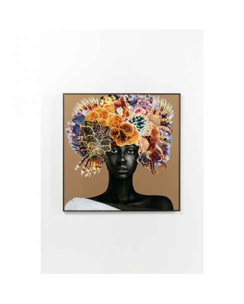 Картина в раме Flower Hair 120x120cm