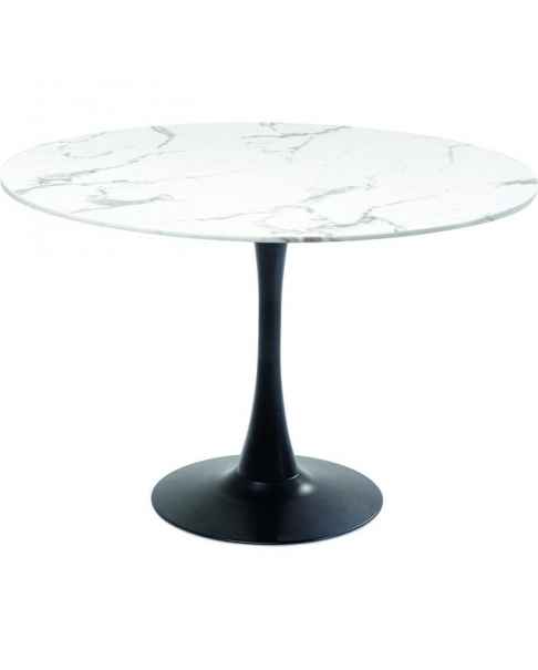 Стол Schickeria Marble White Black Ø110cm