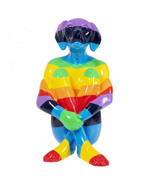 Деко фигура Sitting Dog Rainbow 173cm