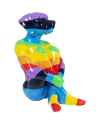 Деко фигура Sitting Dog Rainbow 173cm