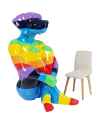 Деко фигура Sitting Dog Rainbow 173cm
