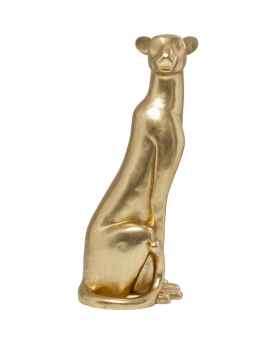 Деко фигура Sitting Leopard Gold 150cm