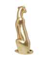 Деко фигура Sitting Leopard Gold 150cm