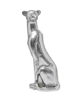 Деко фигура Sitting Leopard Silver 150cm