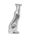 Деко фигура Sitting Leopard Silver 150cm