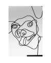 Деко обьект Wire Dog Faces 38cm Деко обьект Wire Dog Faces 38cm
