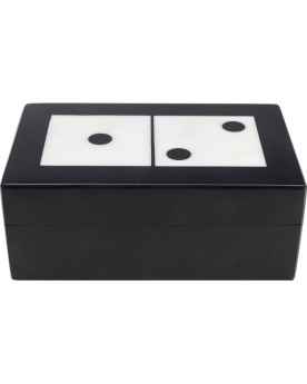Деко обьект Domino Black/White 14x5cm
