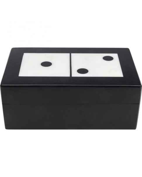 Деко обьект Domino Black/White 14x5cm