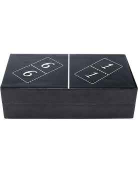 Деко обьект Domino Black 24x7cm