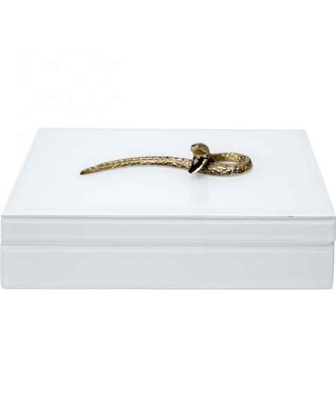 Шкатулка Snake Bite White 28x7cm