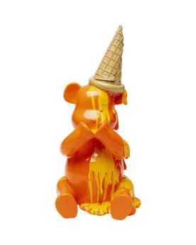 Деко фигура Sitting Gelato Bear Orange 37cm