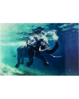 Картина на стекле Swimming Elephant 80x100cm