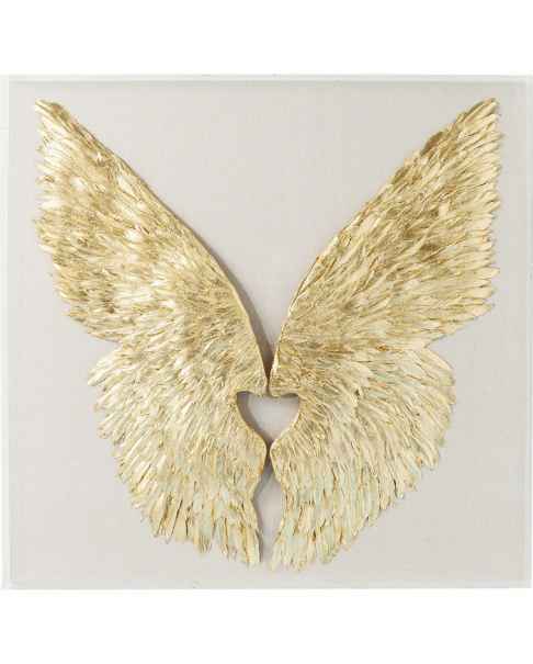 Настенный декор Wings Gold White 120x120cm