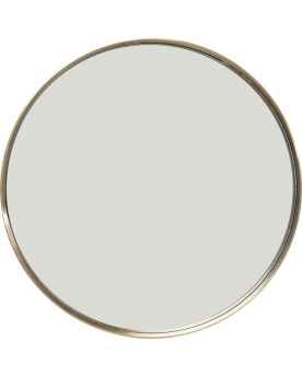 Настенное зеркало Curve Round Brass Ø60cm