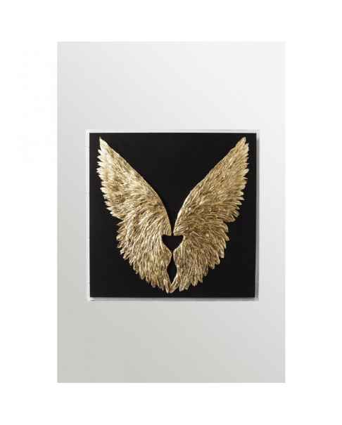 Настенный декор Wings Gold Black 120x120cm
