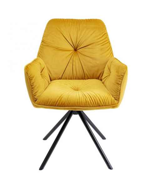 Стул с подлокотниками Mila Yellow