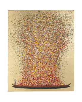 Картина Flower Boat Gold Red 160x120cm
