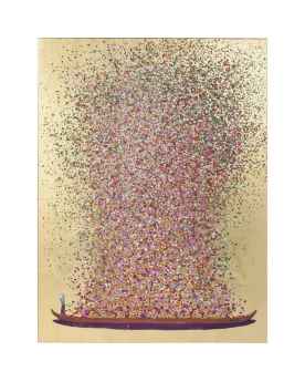 Картина Flower Boat Gold Pink 100x80cm