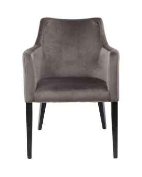 Стул с подлокотниками Black Mode Velvet Grey