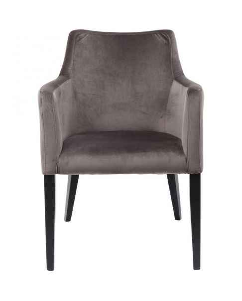 Стул с подлокотниками Black Mode Velvet Grey