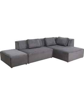 Угловой диван Infinity Ottomane Cord Grey Right