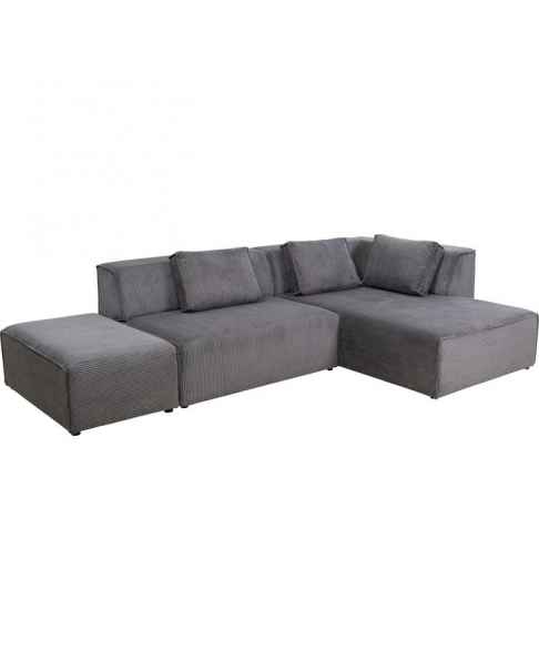Угловой диван Infinity Ottomane Cord Grey Right