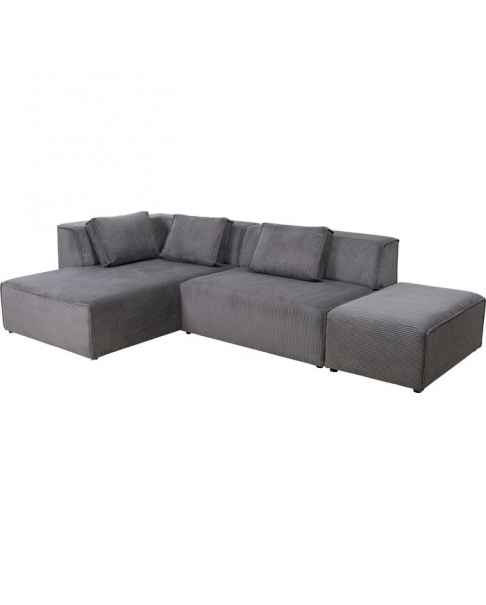 Угловой диван Infinity Ottomane Cord Grey Left