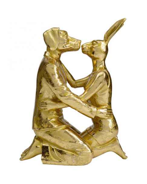 Статуэтка Kissing Rabitt and Dog Gold