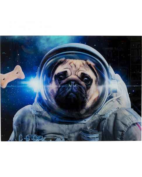 Картина на стекле Dog in Space 80x60