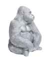 Деко фигура Monkey Gorilla Side XL Silver Matt