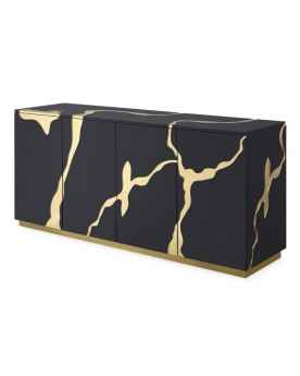 Комод Cracked Black Gold 165x80cm