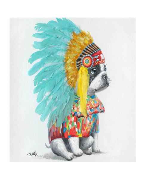 Картина Headdress Dog 80x80cm
