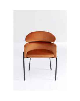 Стул с подлокотниками Alexia Velvet Orange