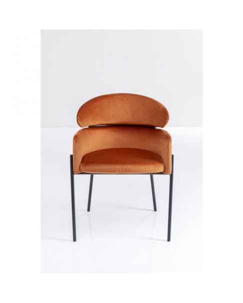 Стул с подлокотниками Alexia Velvet Orange