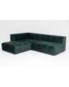 Угловой диван Belami Velvet Dark Green Left 265cm