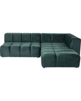 Угловой диван Belami Velvet Dark Green Right 265cm