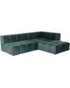 Угловой диван Belami Velvet Dark Green Right 265cm
