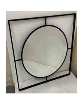 Настенное зеркало Stanford Frame Matt Black Ø90cm