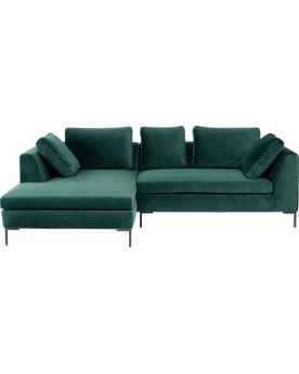 Угловой диван Gianni Small Velvet Dark Green Left