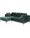 Угловой диван Gianni Small Velvet Dark Green Left