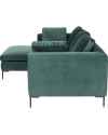 Угловой диван Gianni Small Velvet Dark Green Left